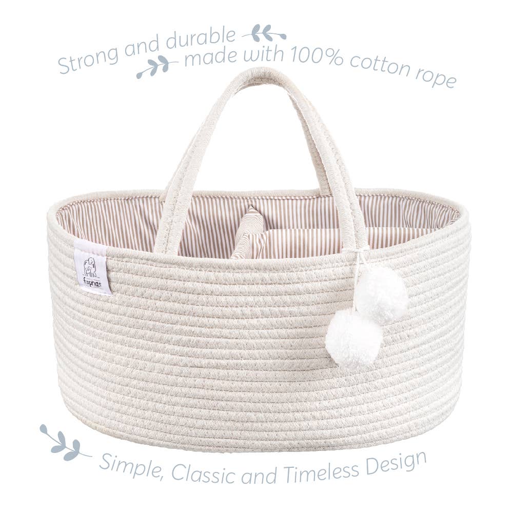 Fephas - Rope Diaper Caddy- Off-white