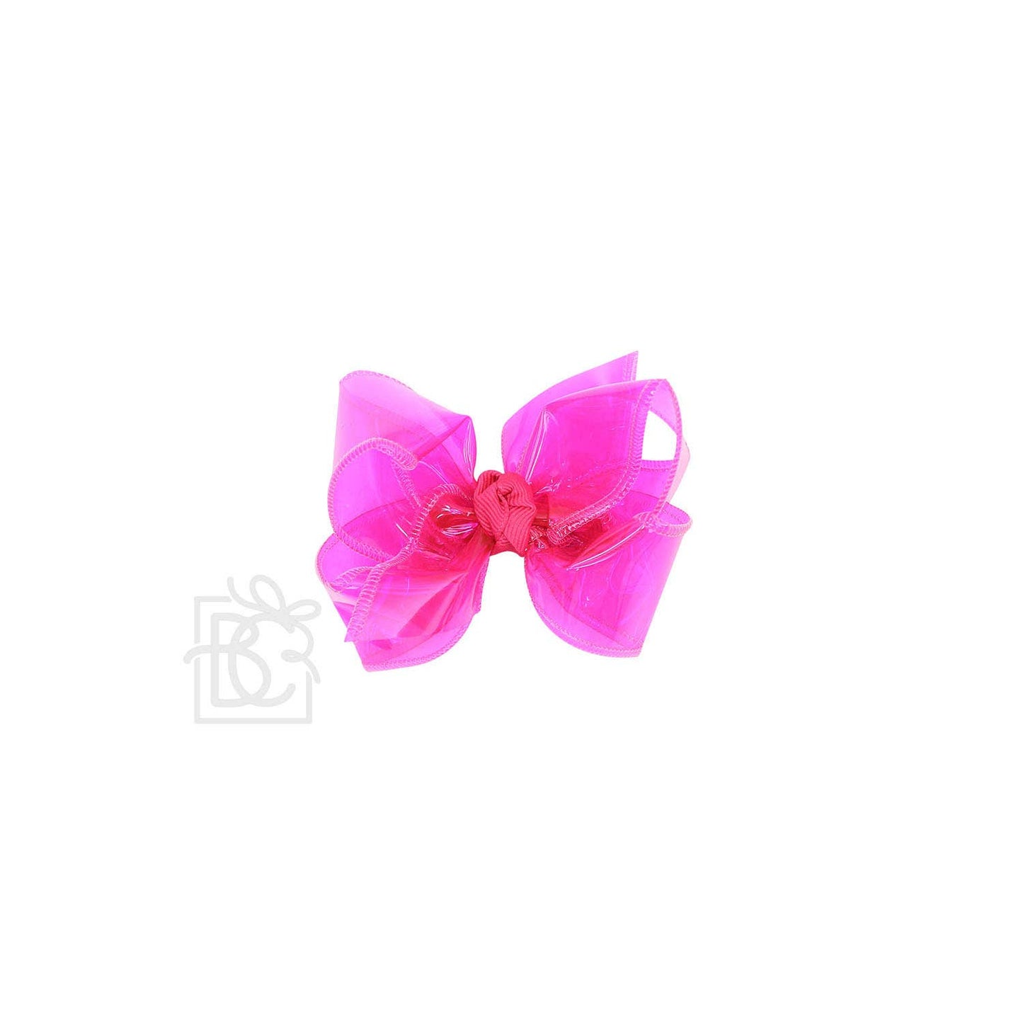 Beyond Creations, LLC - WATERPROOF BOW ON CLIP: 4" Med/Lg - 1.5" Ribbon on Alligator Clip / PINK