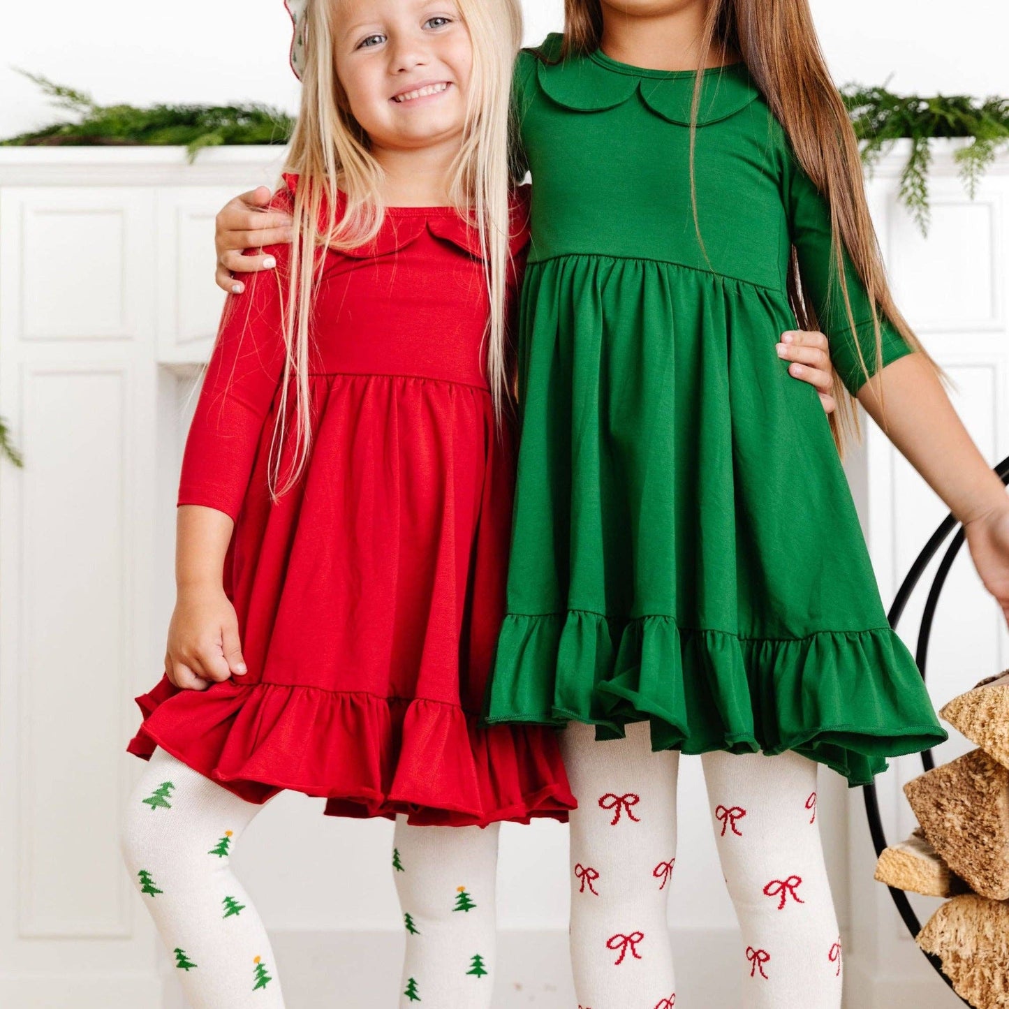 Little Stocking Co. - Bow Knit Tights: 1-2 YEARS