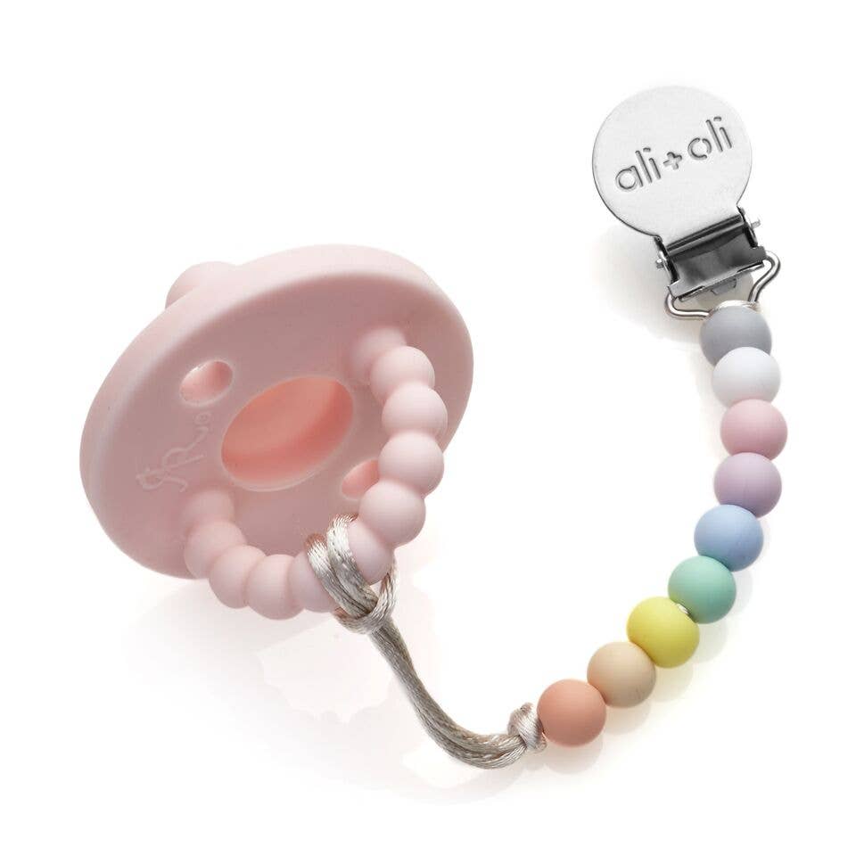 Ali+Oli - Ali+Oli Silicone Pacifier Clip (Multi-Pastel)