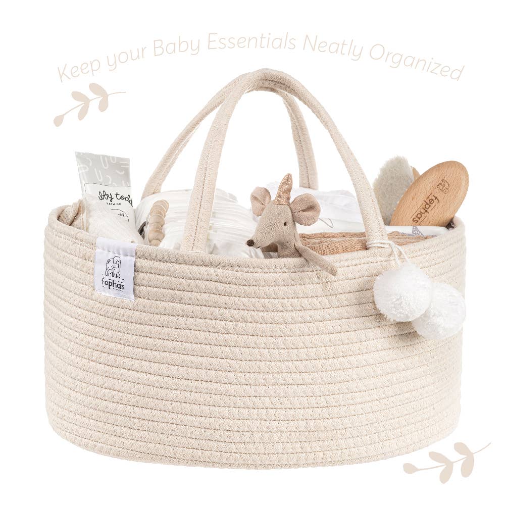 Fephas - Rope Diaper Caddy/ Beige