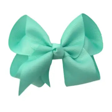 The Solid Bow - 5 inch (1.5 inch Ribbon Width) Solid Grosgrain Bow: Jade / 5 inch (ribbon width 1.5"