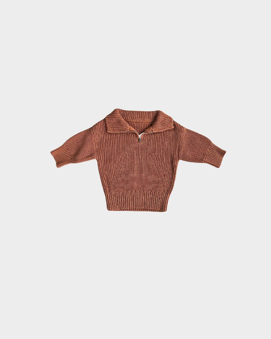 babysprouts clothing company - Baby Knit Collar Sweater: Clay