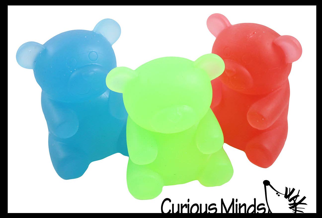 Curious Minds Toys - 1 Soft Large Mochi Gummy Bear - Large Squishy Sensory Fidget