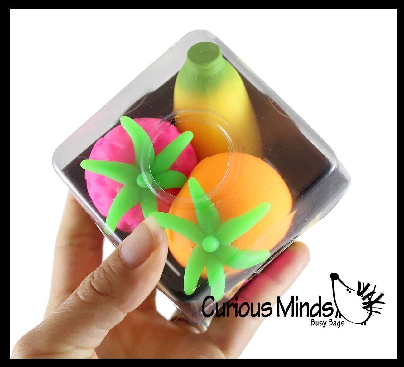 Curious Minds Toys - 1 BOX Nee Doh Fruit Basket Soft Fluff- Filled Squeeze Stress