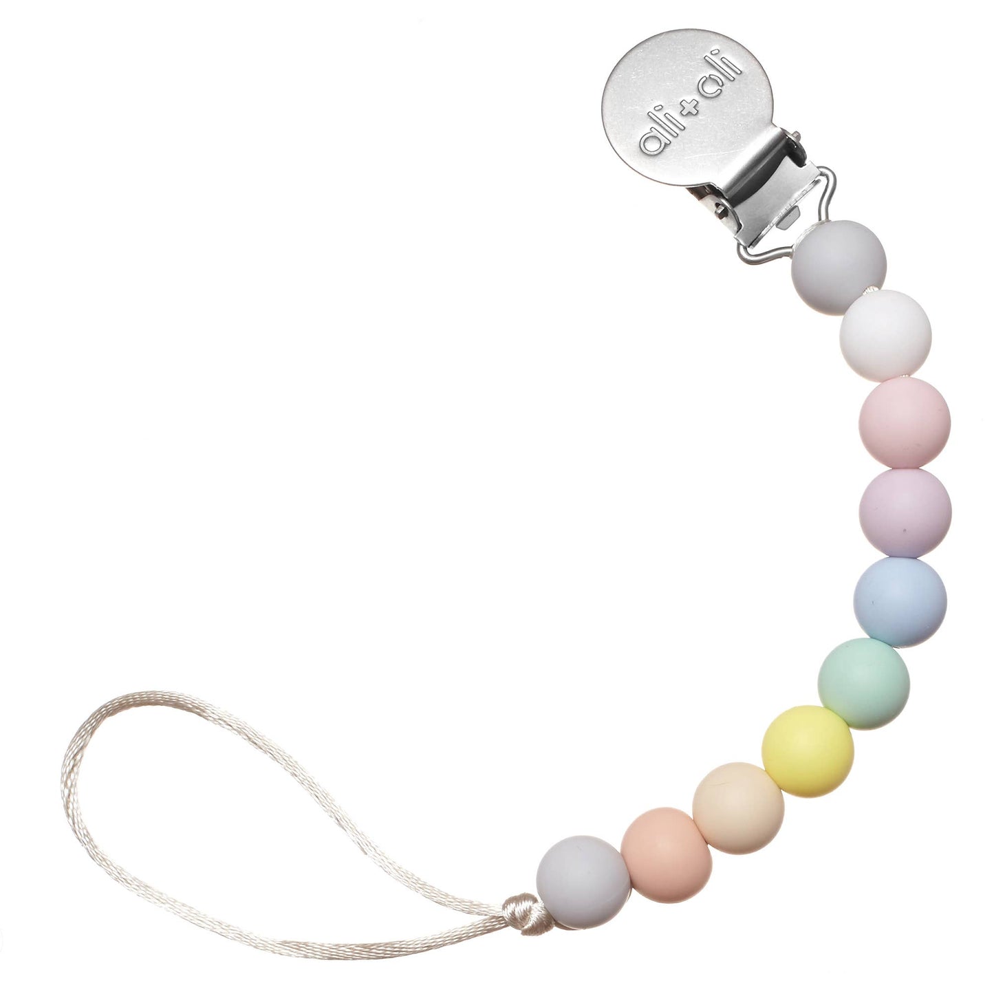 Ali+Oli - Ali+Oli Silicone Pacifier Clip (Multi-Pastel)