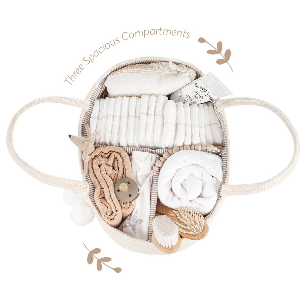 Fephas - Rope Diaper Caddy/ Beige