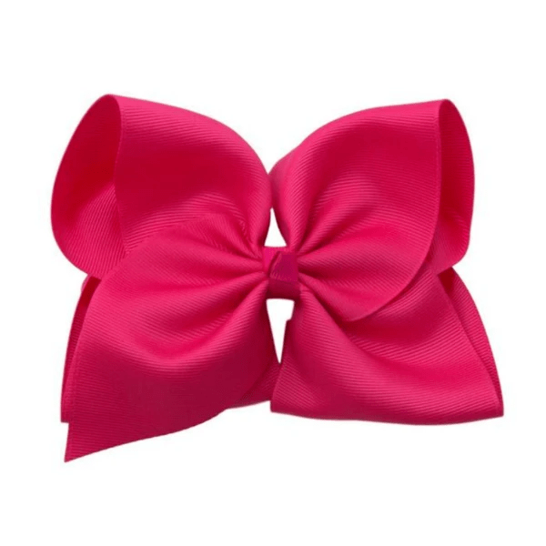 The Solid Bow - 6 inch Solid Grosgrain Bow/Alligator Clip: Yellow / 6 Inch