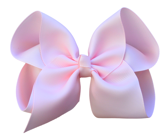 The Solid Bow - 4 inch Solid Grosgrain Bow: Light Pink / 4 Inch