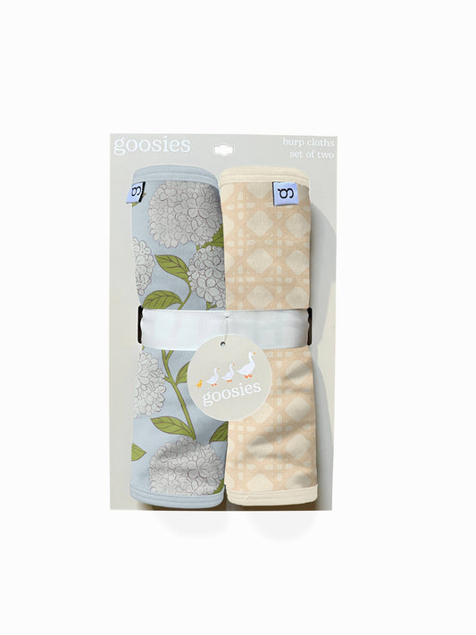 Goosies - Hydrangeas Burp Cloth Set