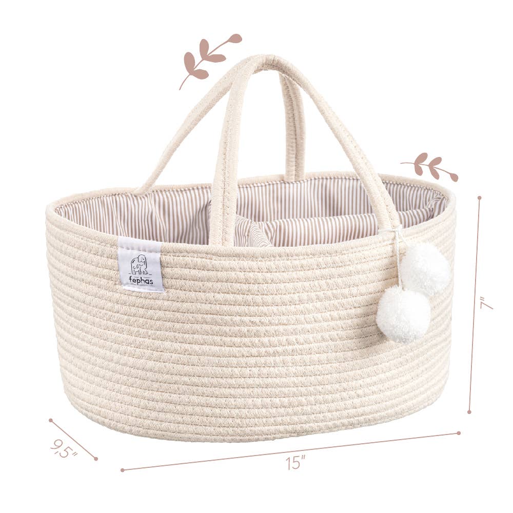 Fephas - Rope Diaper Caddy/ Beige