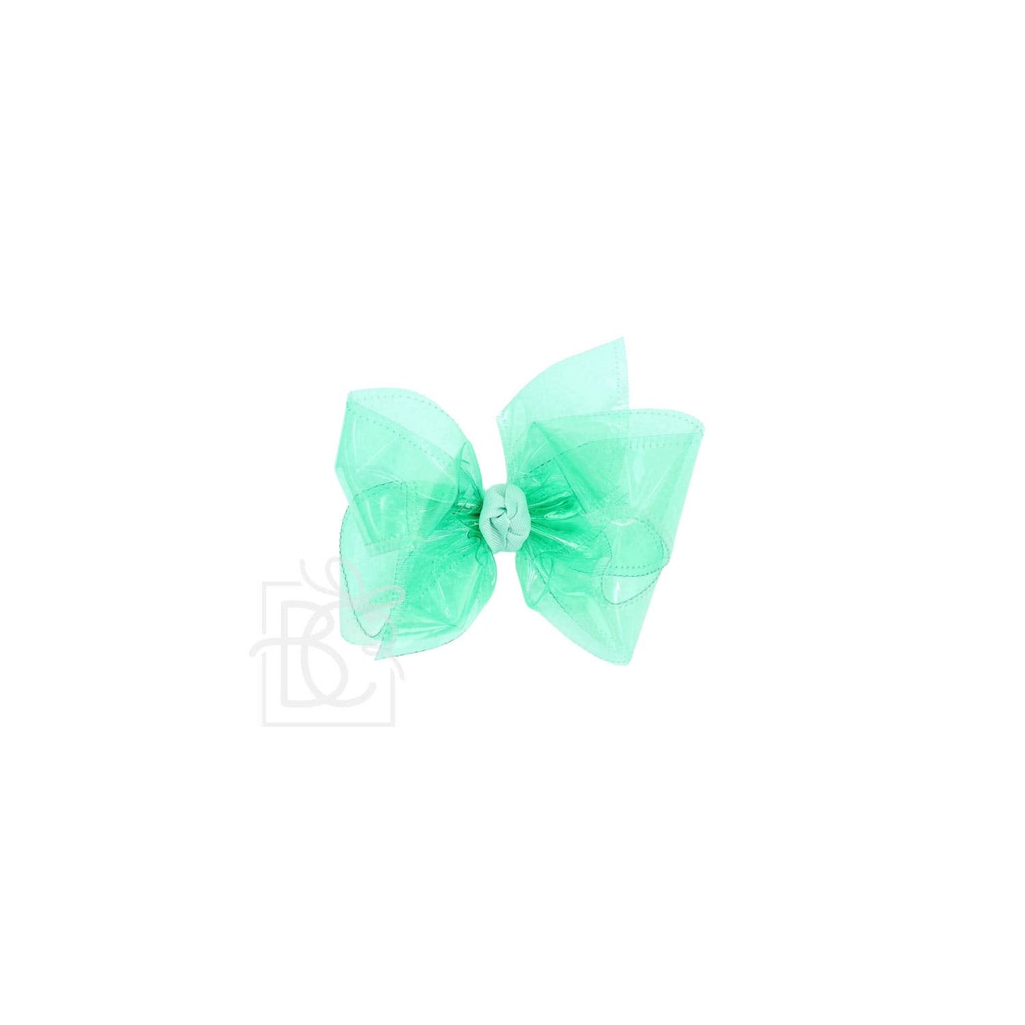 Beyond Creations, LLC - WATERPROOF BOW ON CLIP: 4" Med/Lg - 1.5" Ribbon on Alligator Clip / AQUAMARINE