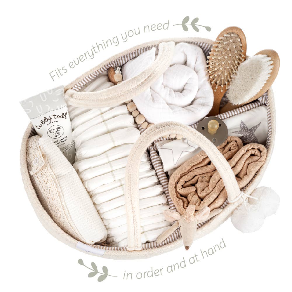 Fephas - Rope Diaper Caddy/ Beige