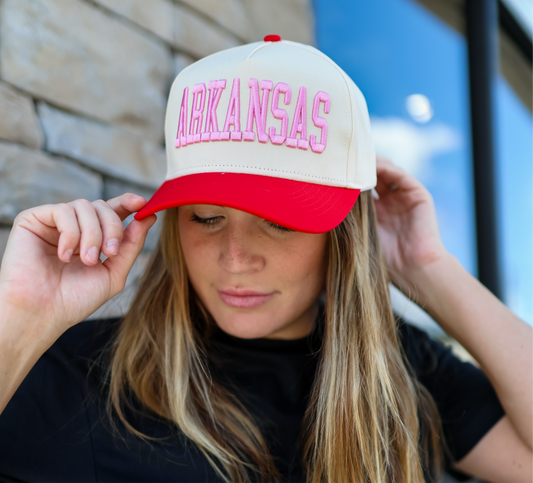 Social Statement - Arkansas Shade Of Pink Vintage Trucker Hat