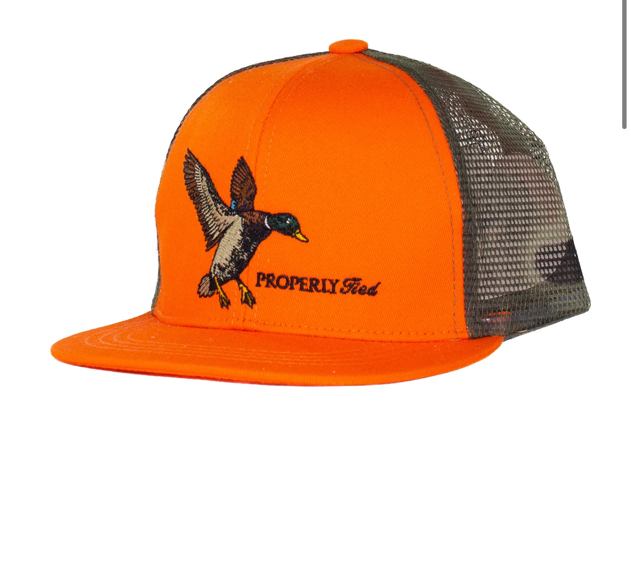 Properly Tied Boys Trucker Hat Mallard Flight