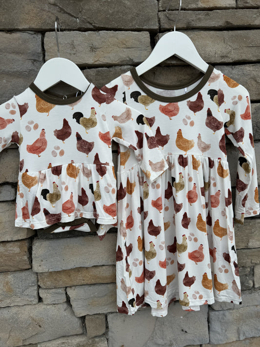 Bestaroo Chickens L/S Dress