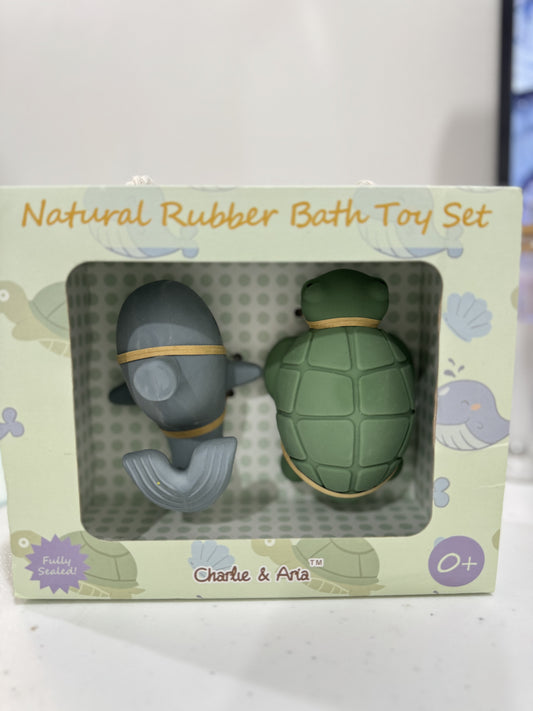 Natural Rubber Bath Toy Set