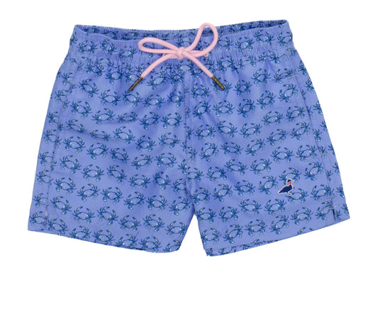 Properly Tied Boys Swim Trunk Blue Crab