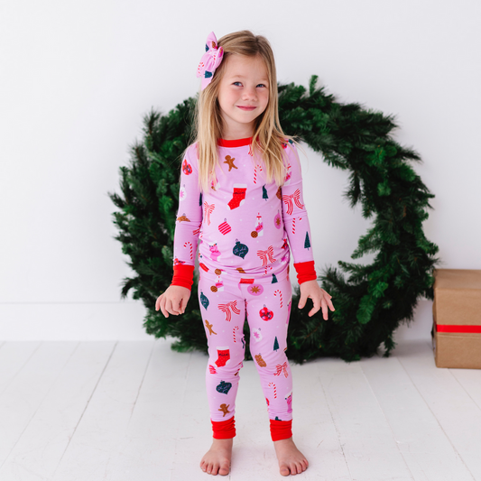 Kiki Lulu Merry Pinkmas Kids Pajamas