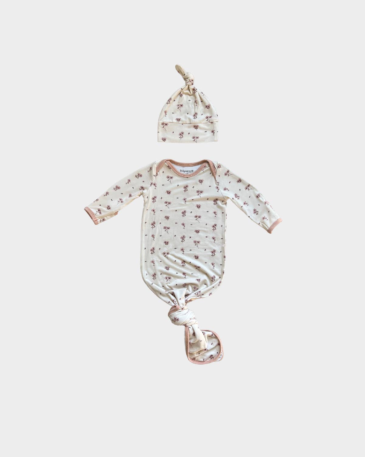 babysprouts clothing company - F24 D1: Knotted Sleeper Set: NB / Checkered in Storm