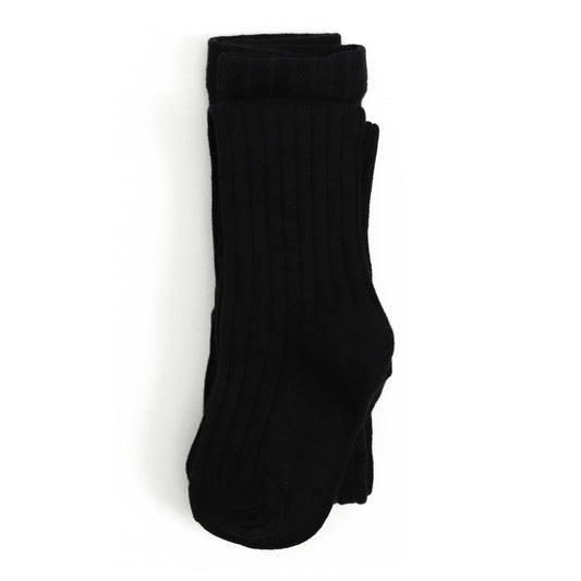 Little Stocking Co. - Ribbed Knit Tights - Black: 1-2 YEARS