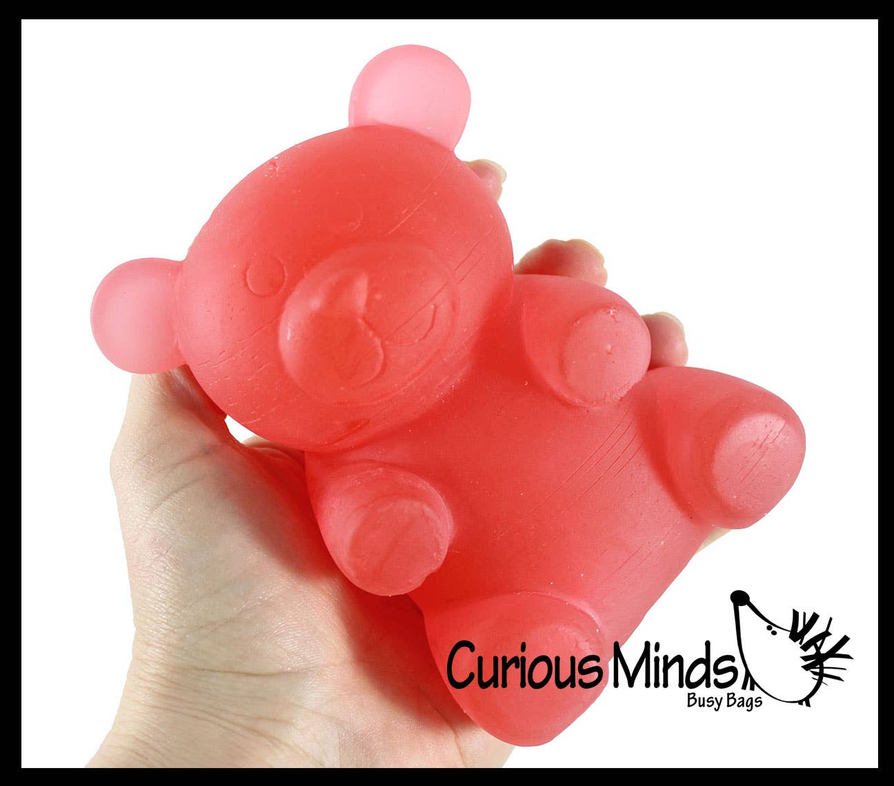 Curious Minds Toys - 1 Soft Large Mochi Gummy Bear - Large Squishy Sensory Fidget