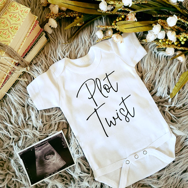 Claire and Bella - Plot Twist Pregnancy Announcement Onesie: NEWBORN