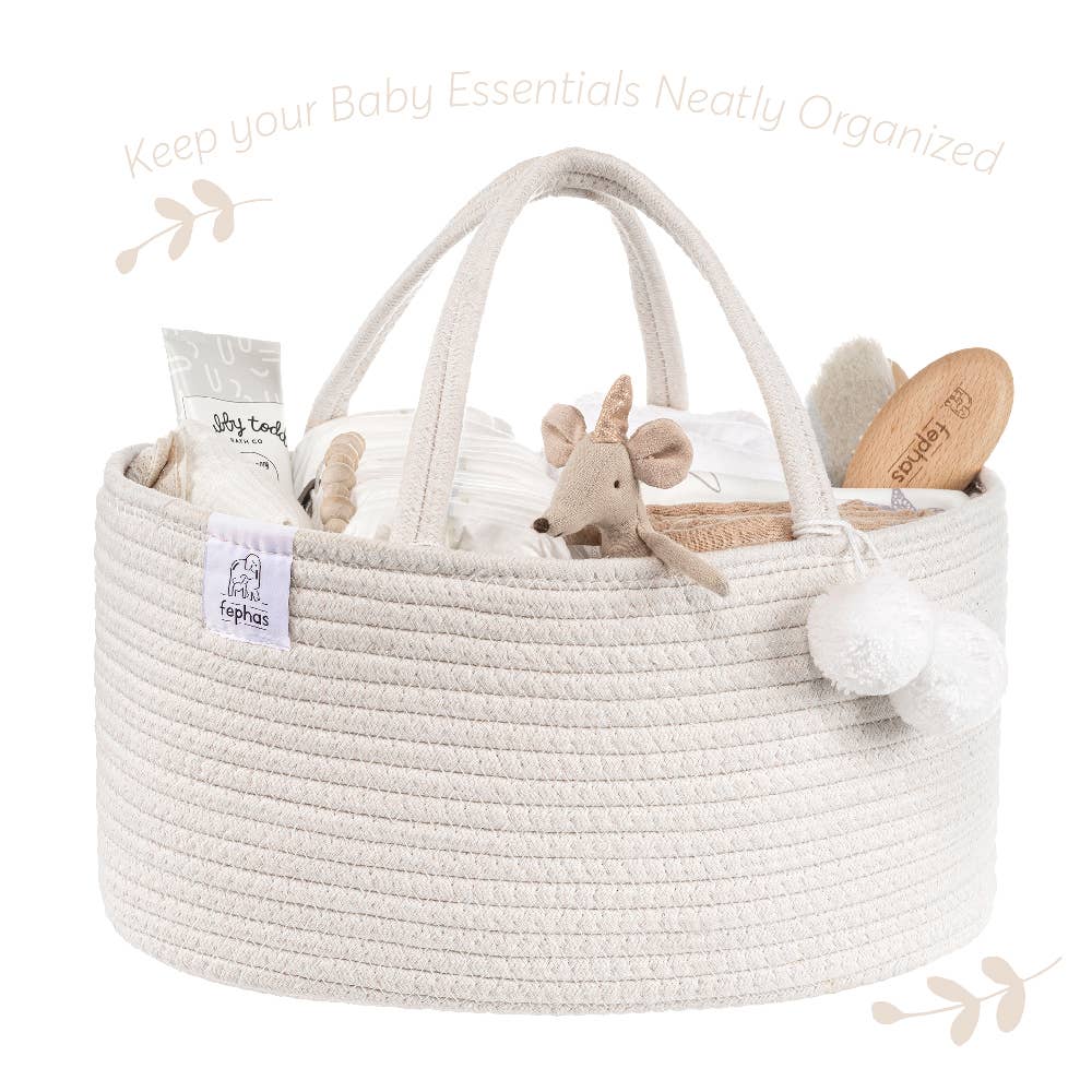 Fephas - Rope Diaper Caddy- Off-white