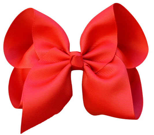 The Solid Bow - 4 inch Solid Grosgrain Bow: Red / 4 Inch