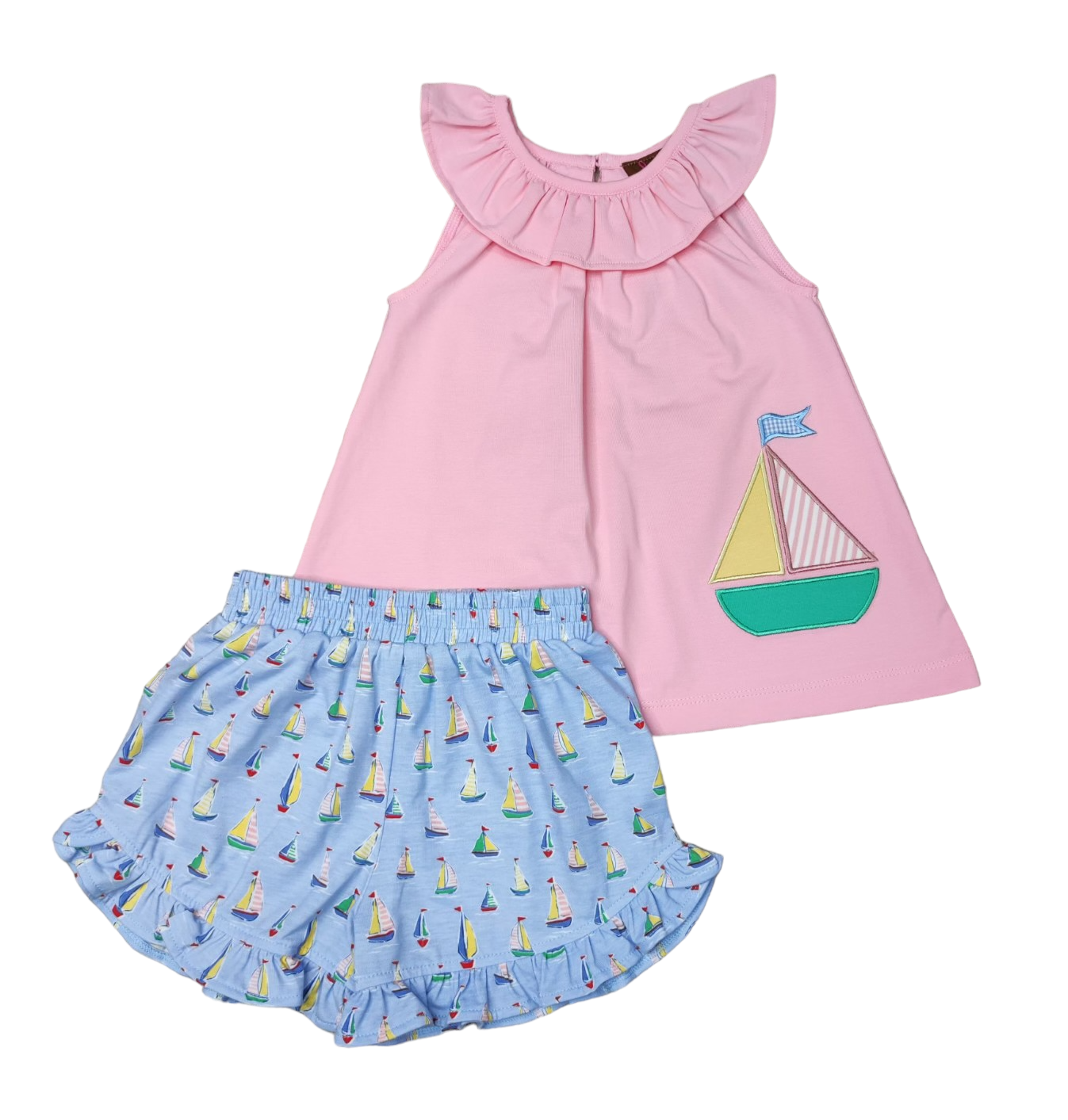 Millie Jay - Sailing Applique Girls Short Set: 3T