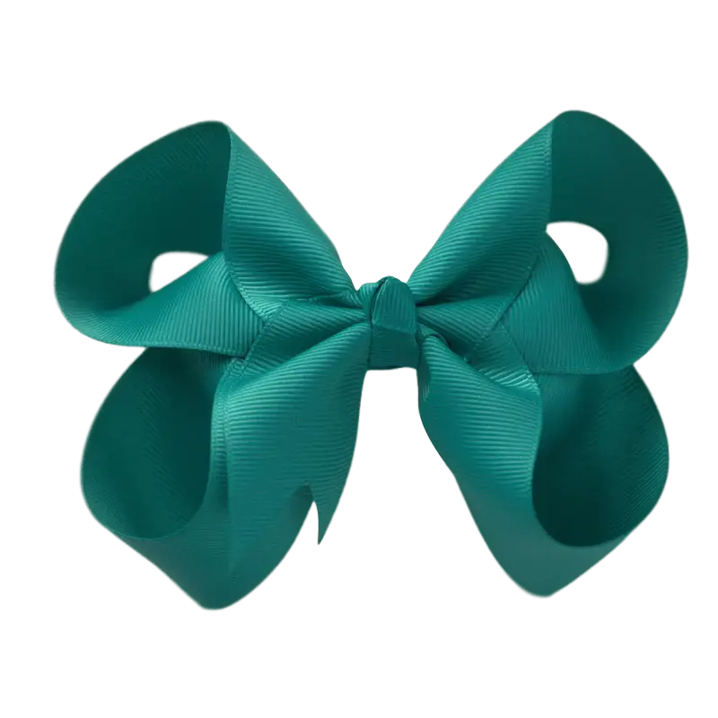 The Solid Bow - 5 inch (1.5 inch Ribbon Width) Solid Grosgrain Bow: Jade / 5 inch (ribbon width 1.5"