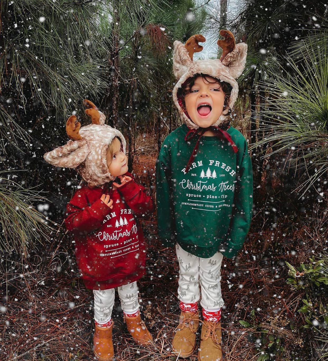 Fresh Farm | Green Kids Christmas Sweatshirt: