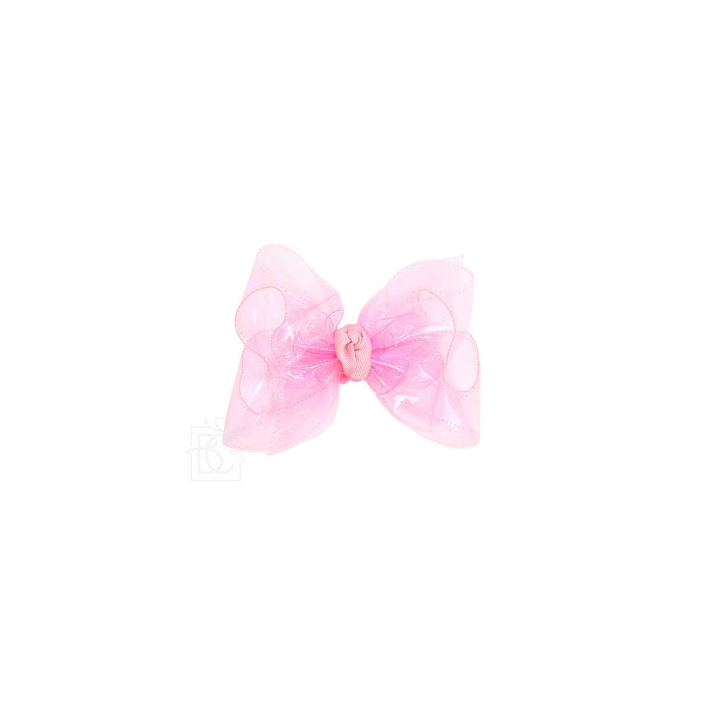 Beyond Creations, LLC - WATERPROOF BOW ON CLIP: 4" Med/Lg - 1.5" Ribbon on Alligator Clip / PINK