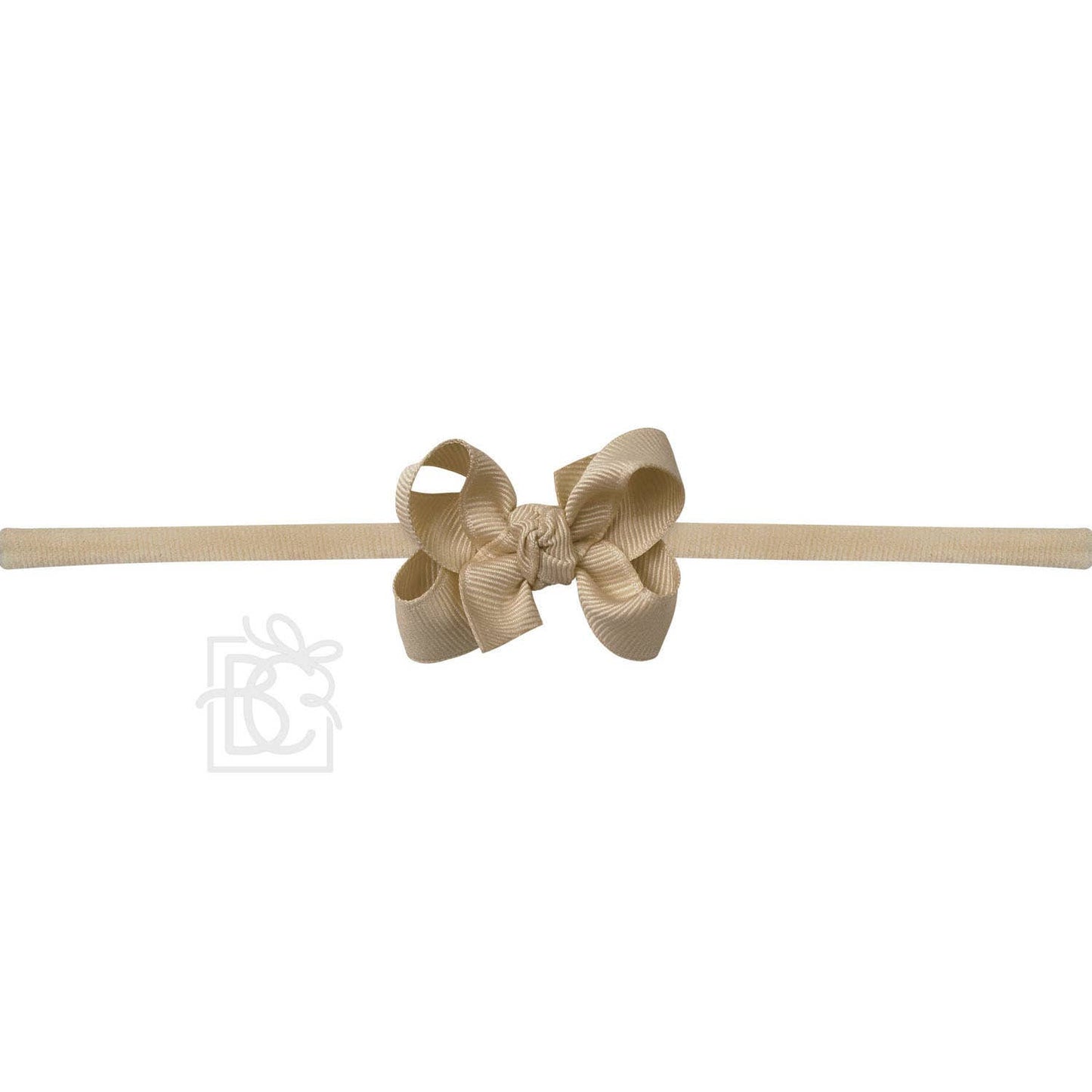 Pantyhose Headband Bow- Cream