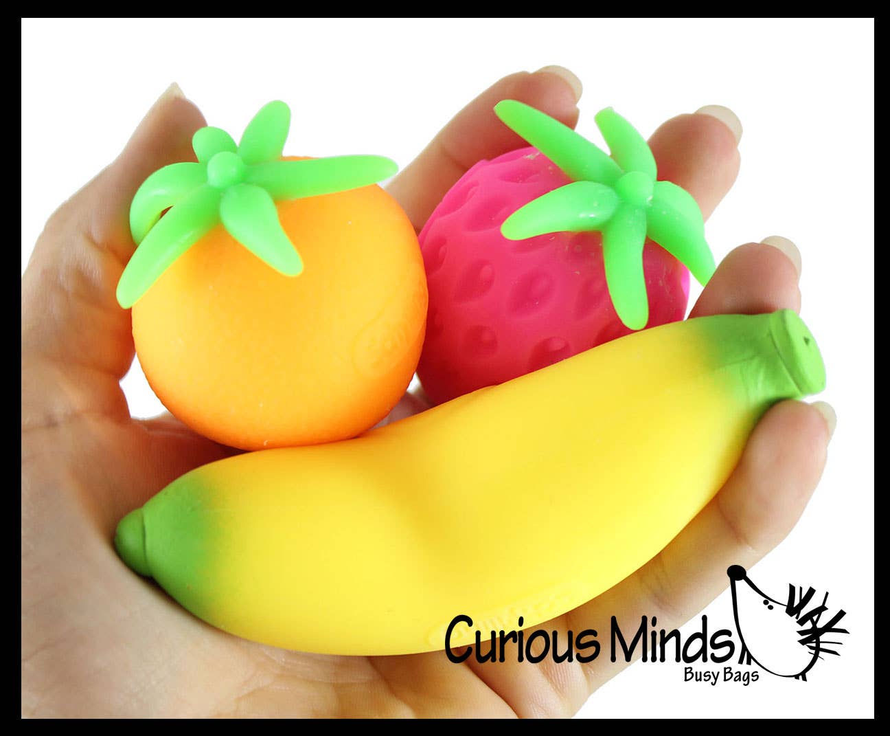 Curious Minds Toys - 1 BOX Nee Doh Fruit Basket Soft Fluff- Filled Squeeze Stress