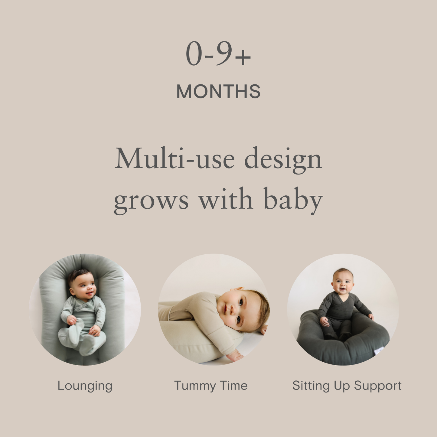 Snuggle Me Organic - Lounger Moss or Slate or Birch