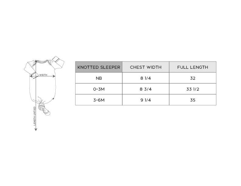 babysprouts clothing company - F24 D1: Knotted Sleeper Set: NB / Checkered in Storm