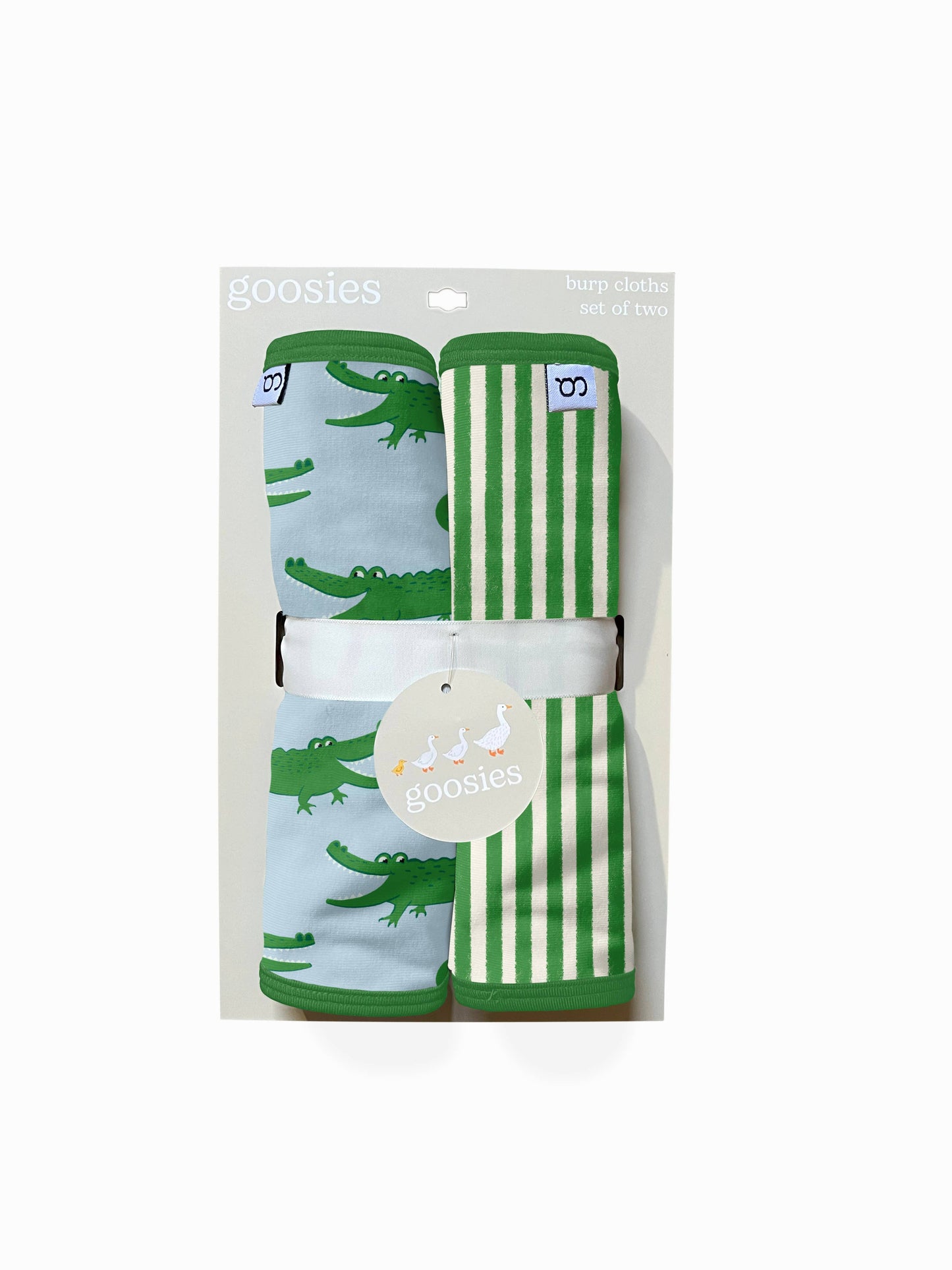 Goosies - Blue Alligators Burp Cloth Set