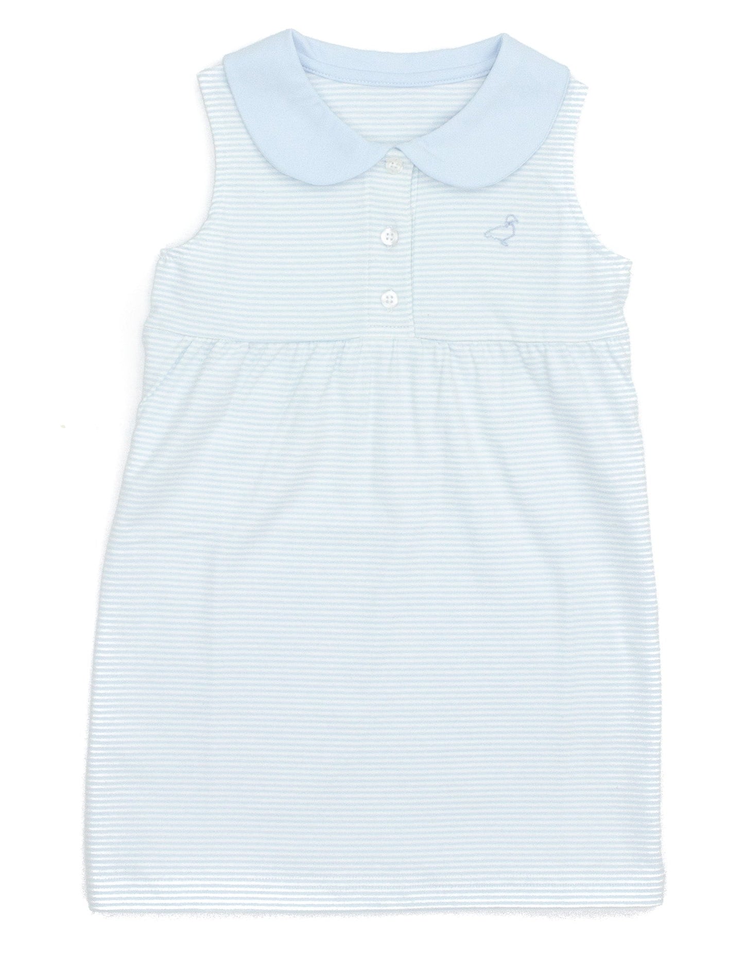 PROPERLY Tied Girls Jackson Dress Blue Stripe