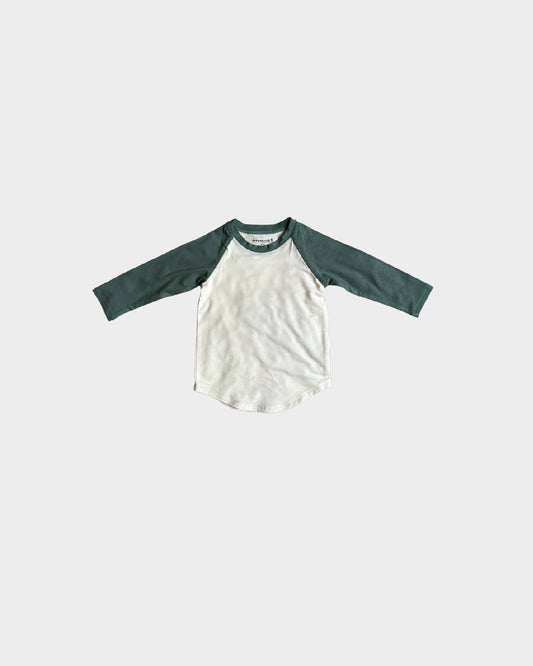 babysprouts- Longsleeve Baseball Tee in Pine