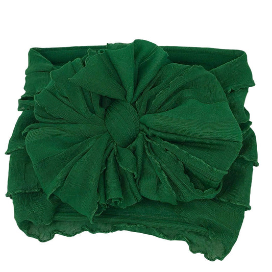 Christmas Green Ruffled Headband