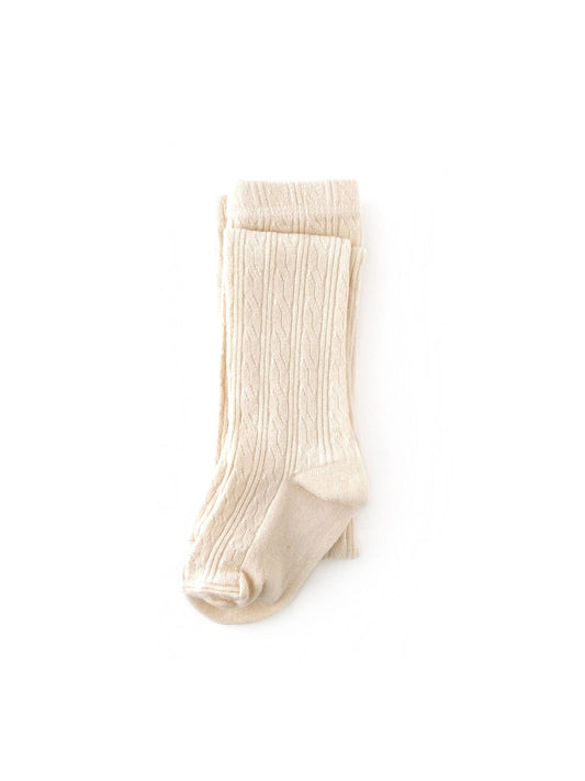 Little Stocking Co. - Vanilla Cable Knit Tights