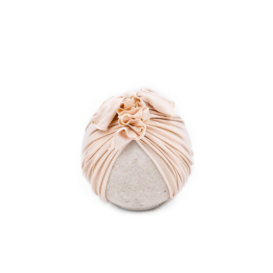 BluTaylor® - Vintage Head Wrap Hat - Cream: 0/6 Month