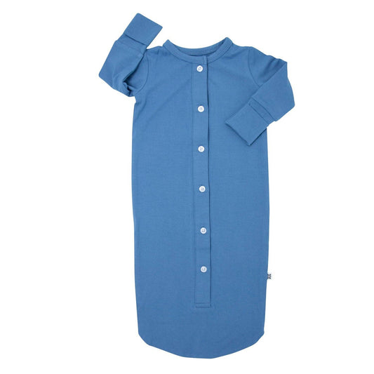 Button Gown- Captain Blue: One Size