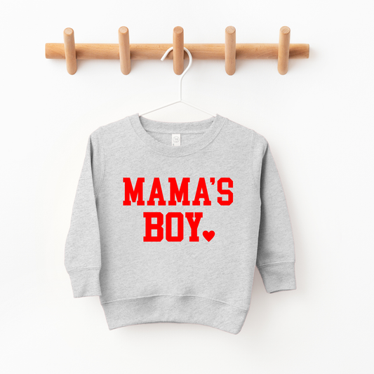 Mama's Boy Kids Valentines Day Sweatshirt