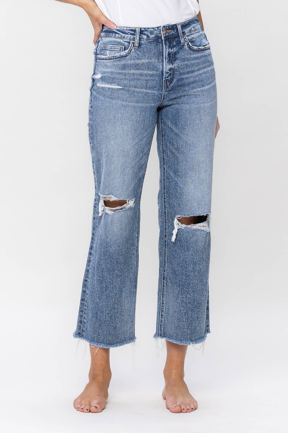 Flying Monkey - HIGH RISE STRETCH DAD JEANS