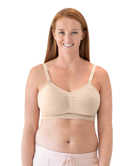 Kindred Bravely - Sublime® Hands-Free Pumping & Nursing Bra: XXL/1X / Beige