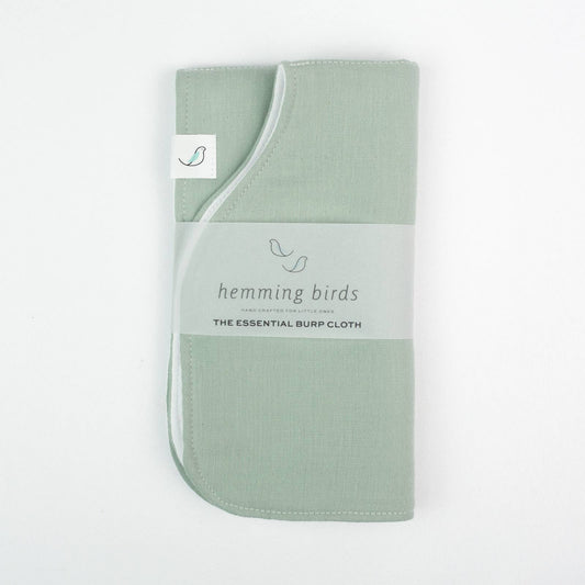 Hemming Birds - The Essential Burp Cloth - Sage