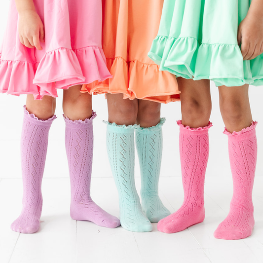 Little Stocking Co. - Bon Bon Fancy Knee High Sock 3-Pack: 0-6 MONTHS