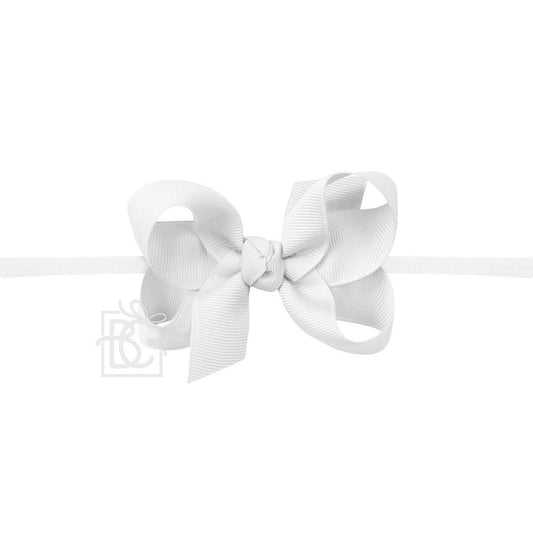 Pantyhose headband Bow- White